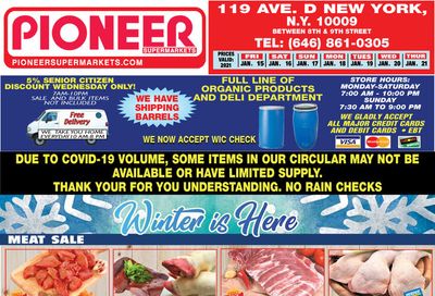 Pioneer Supermarkets Weekly Ad Flyer January 15 to January 21, 2021