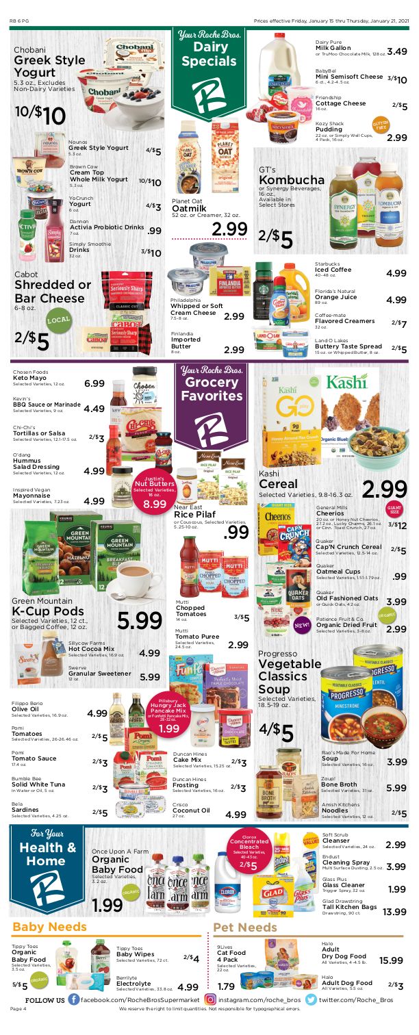 Roche Bros. Supermarkets Weekly Ad Flyer January 15 to January 21, 2021