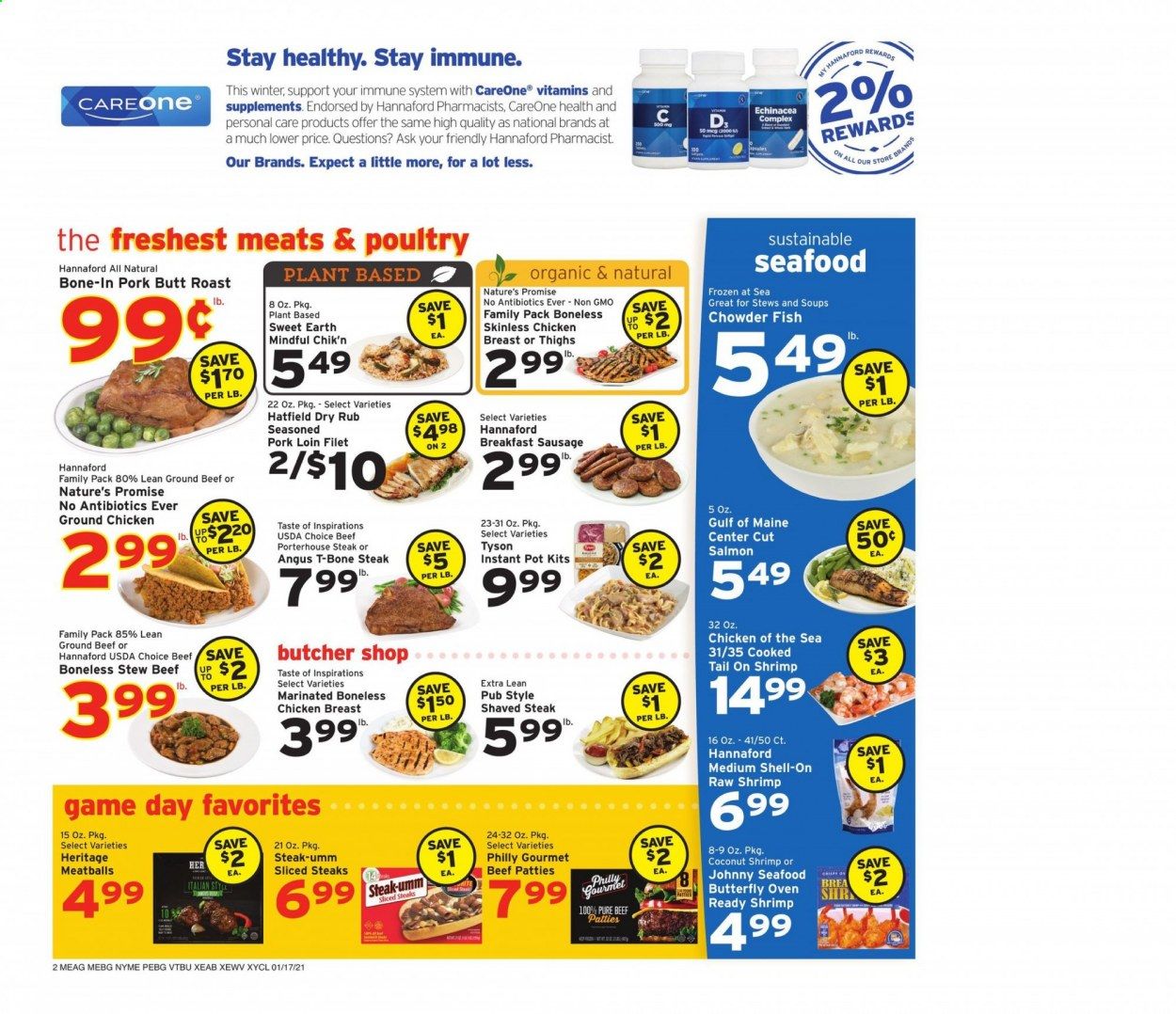 Hannaford (VT) Weekly Ad Flyer January 17 to January 23