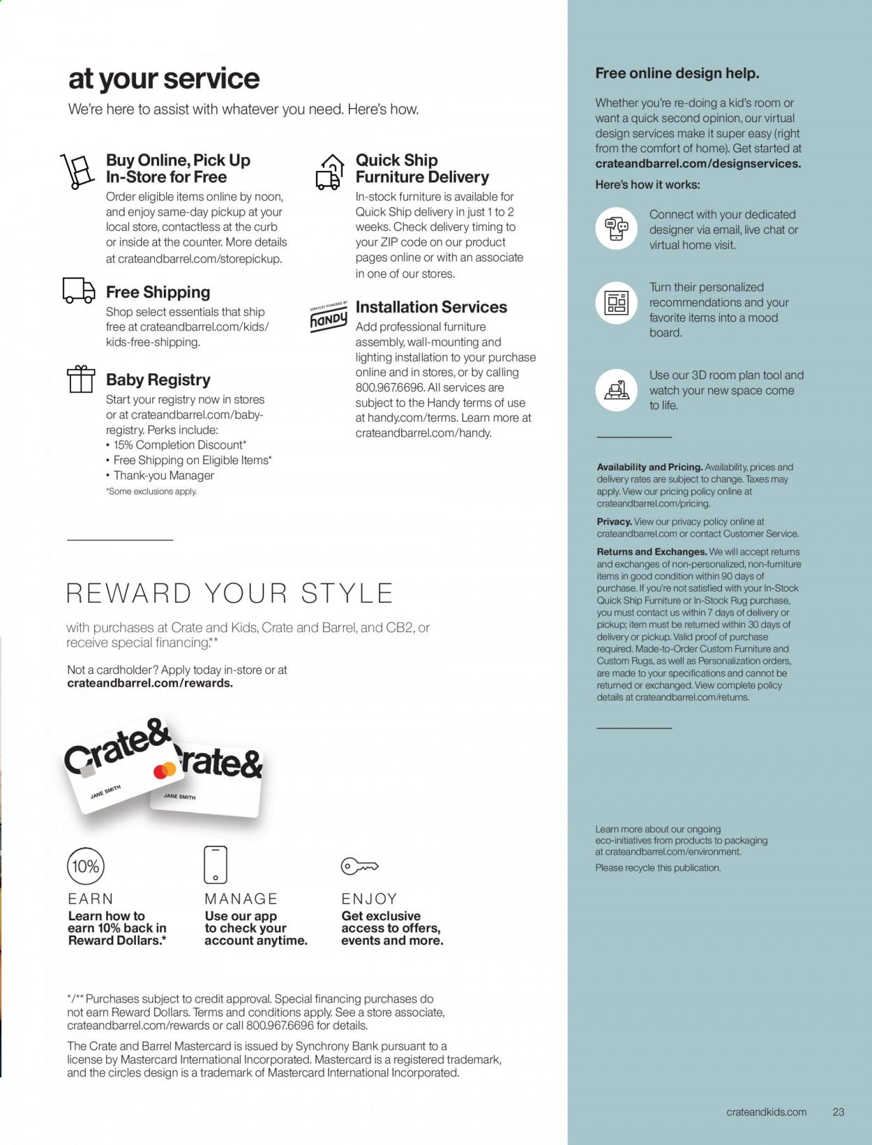 Crate & Barrel Weekly Ad Flyer January 16 to January 23