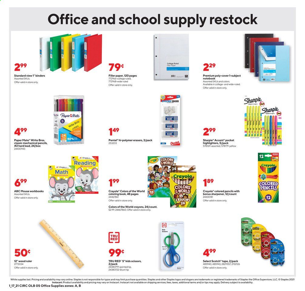 Staples Weekly Ad Flyer January 17 to January 23