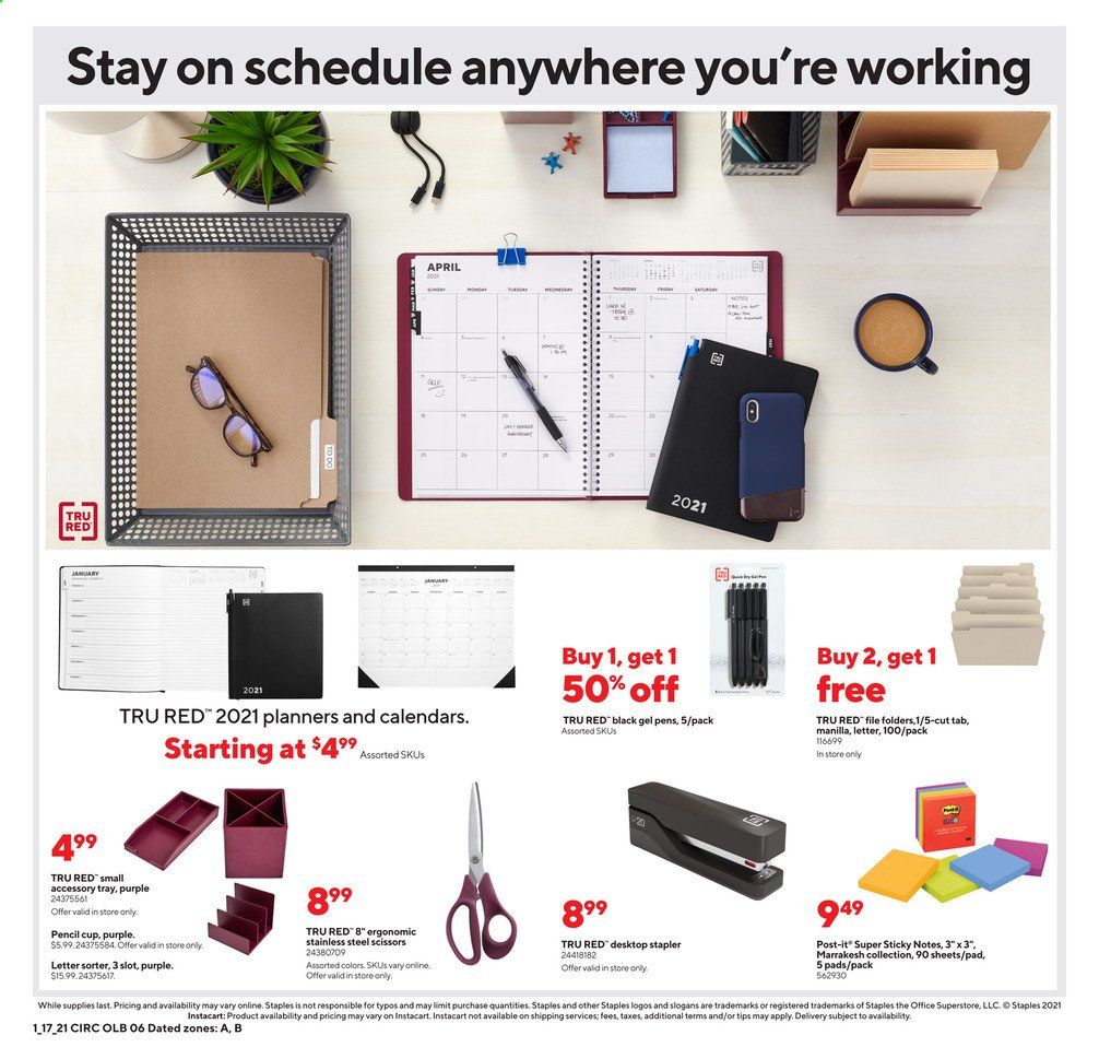 Staples Weekly Ad Flyer January 17 to January 23