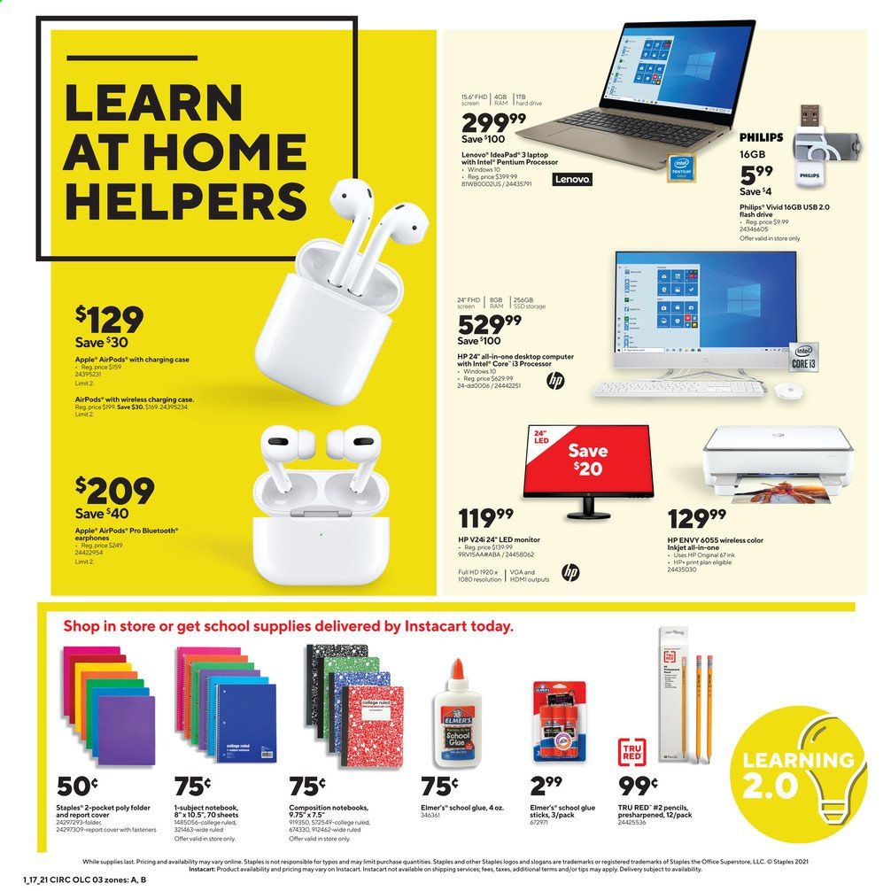 Staples Weekly Ad Flyer January 17 to January 23