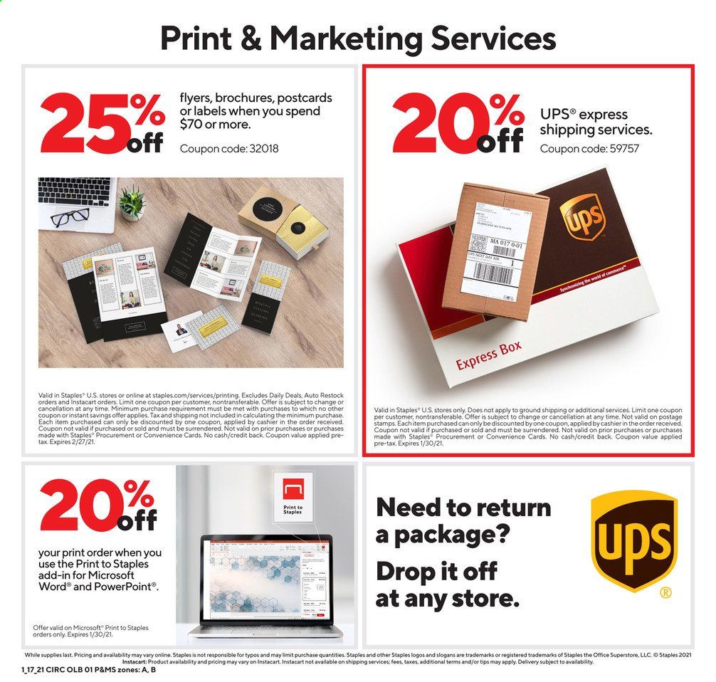 Staples Weekly Ad Flyer January 17 to January 23