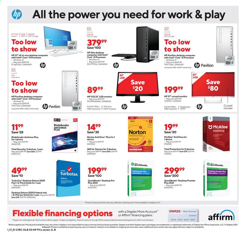 Staples Weekly Ad Flyer January 17 to January 23
