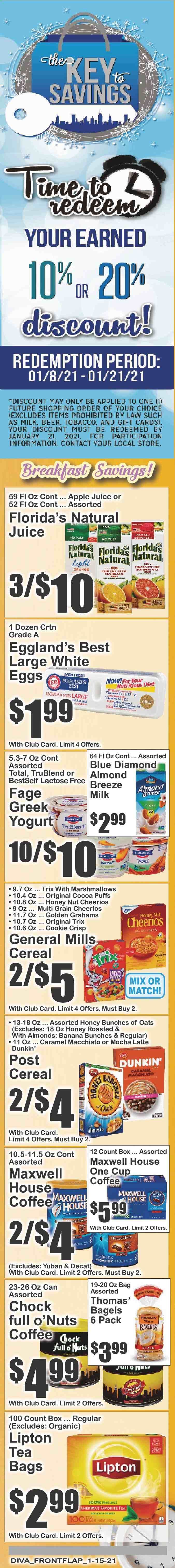 Key Food (NY) Weekly Ad Flyer January 15 to January 21