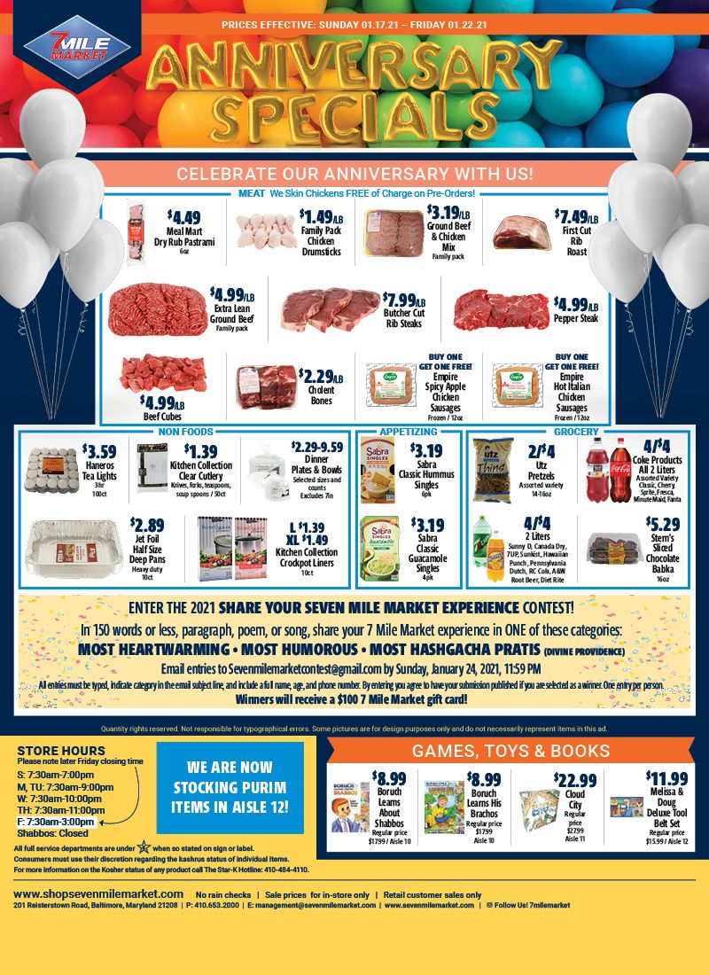 7 Mile Market Anniversary Sale Weekly Ad Flyer January 17 to January 22, 2021