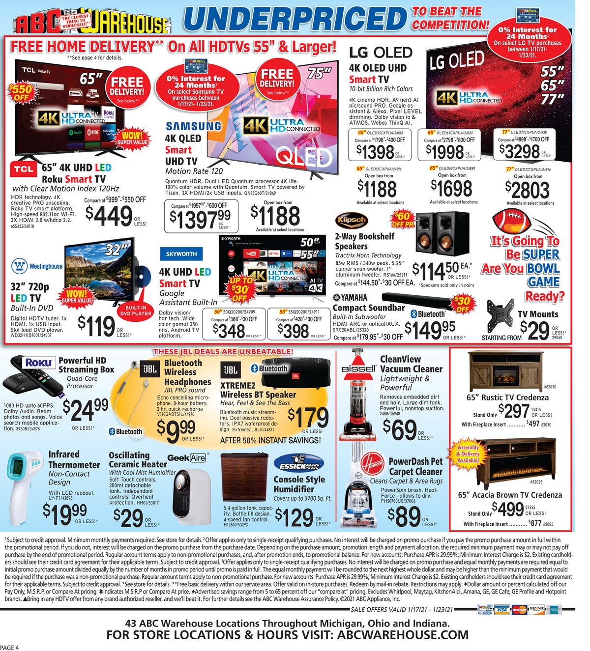 ABC Warehouse Weekly Ad Flyer January 17 to January 23, 2021