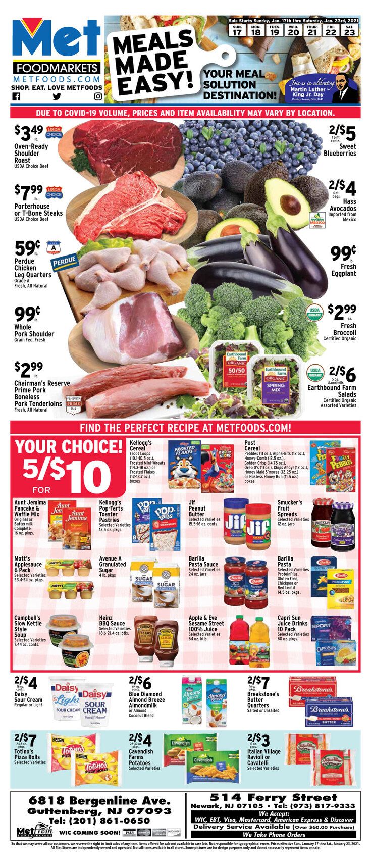 Met Foodmarkets Weekly Ad Flyer January 17 to January 23, 2021