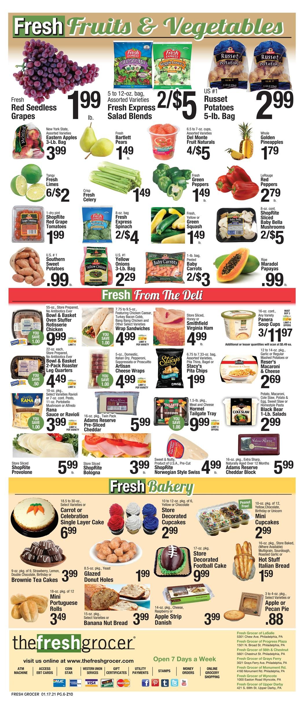 The Fresh Grocer Weekly Ad Flyer January 17 to January 23, 2021