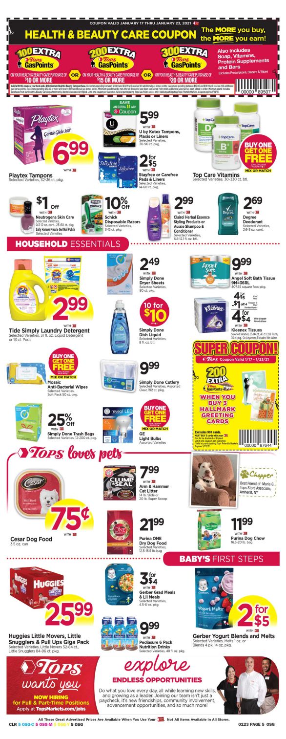 Tops Friendly Markets Weekly Ad Flyer January 17 to January 23, 2021