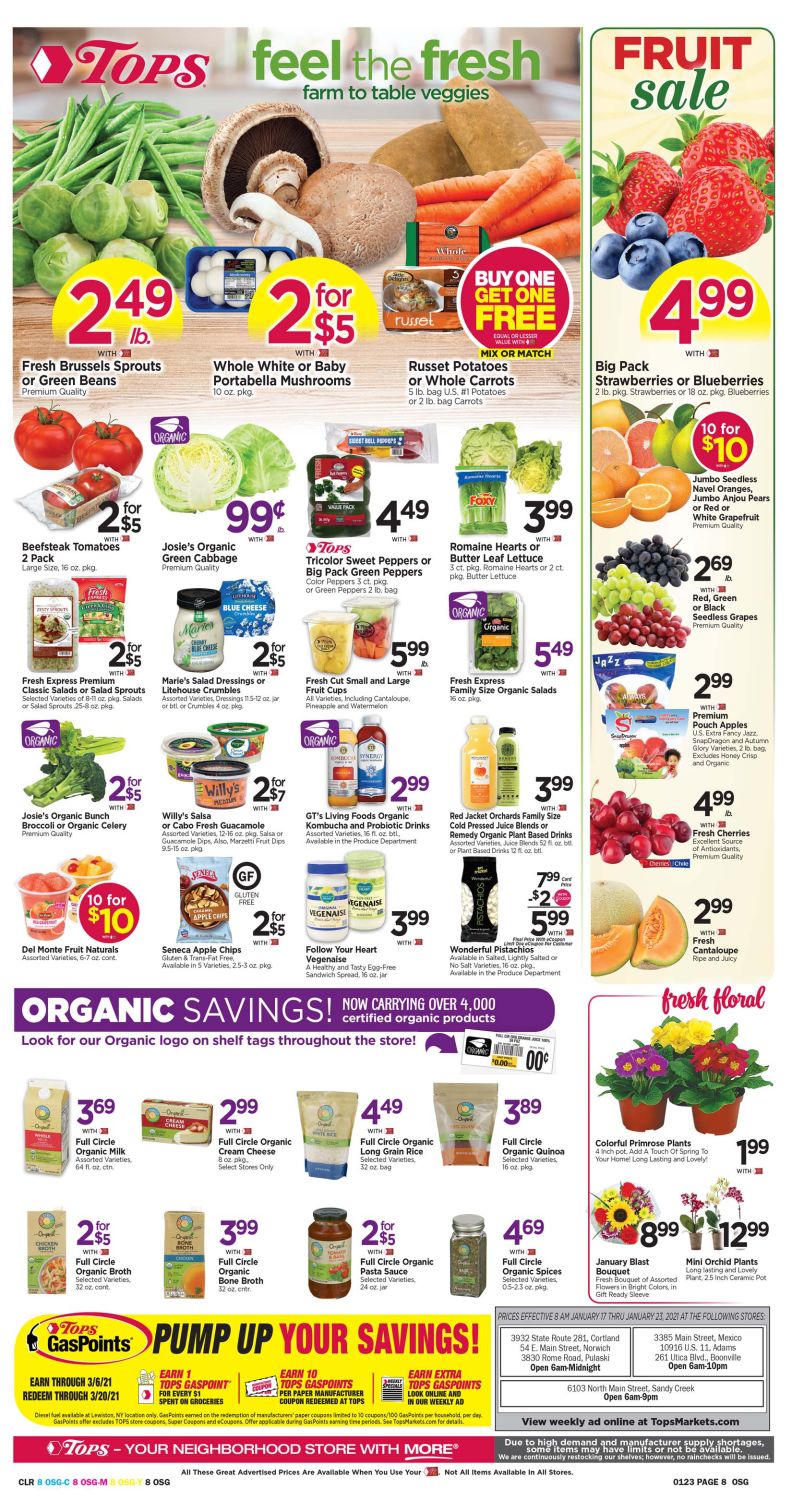 Tops Friendly Markets Weekly Ad Flyer January 17 to January 23, 2021