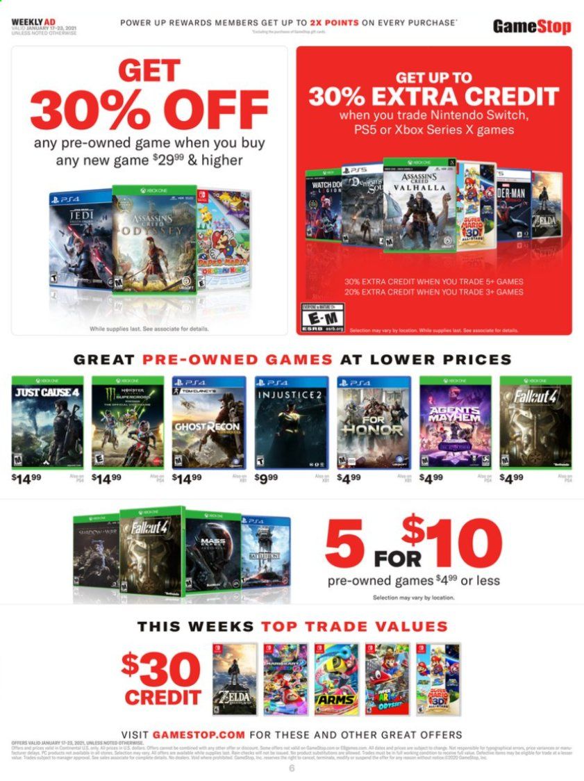 GameStop Weekly Ad Flyer January 17 to January 23