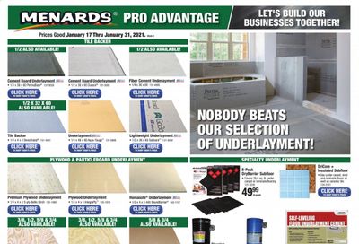 Menards Weekly Ad Flyer January 17 to January 31