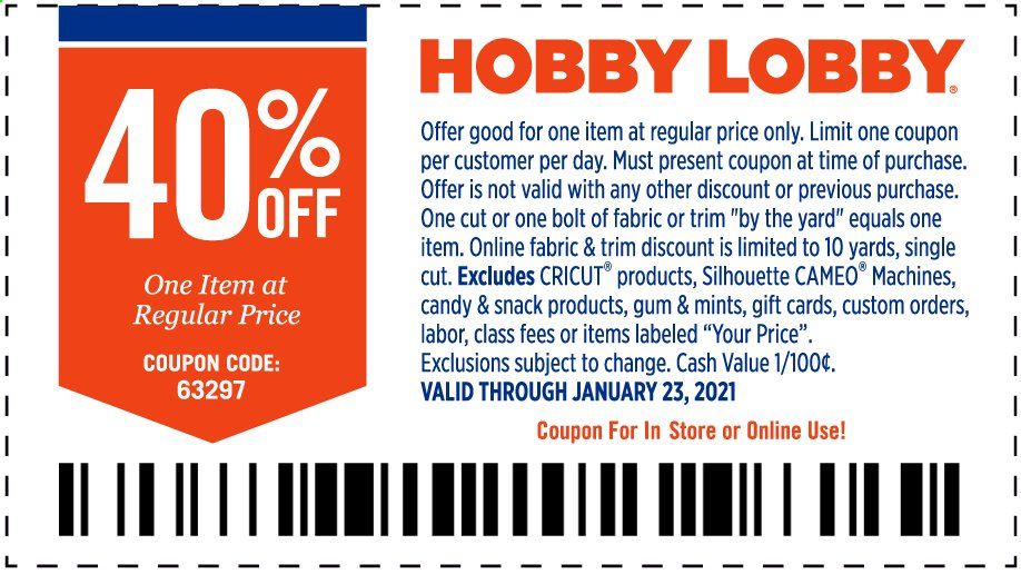 Hobby Lobby Weekly Ad Flyer January 17 to January 23