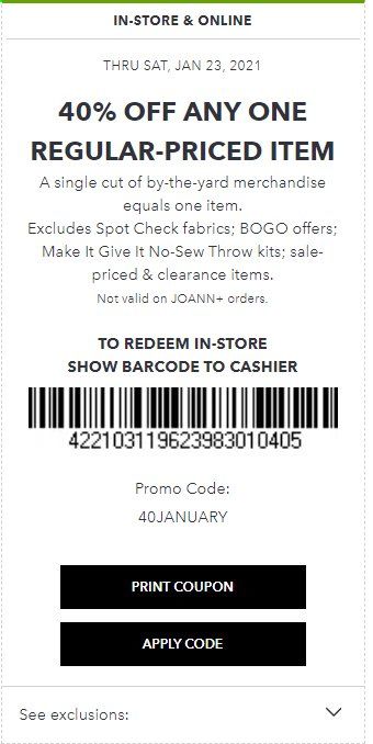 JOANN Weekly Ad Flyer January 17 to January 23