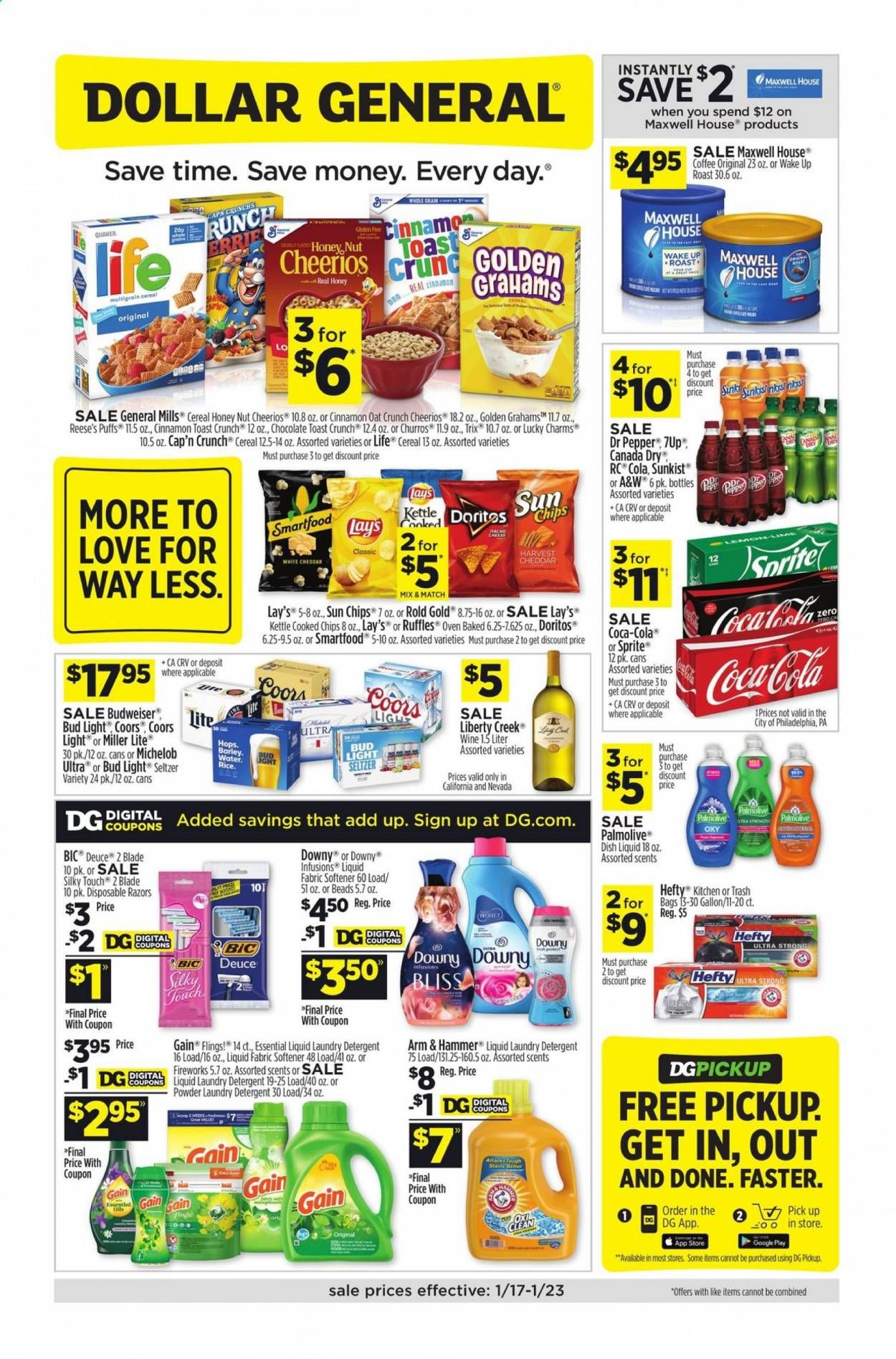Dollar General (CA) Weekly Ad Flyer January 17 to January 23