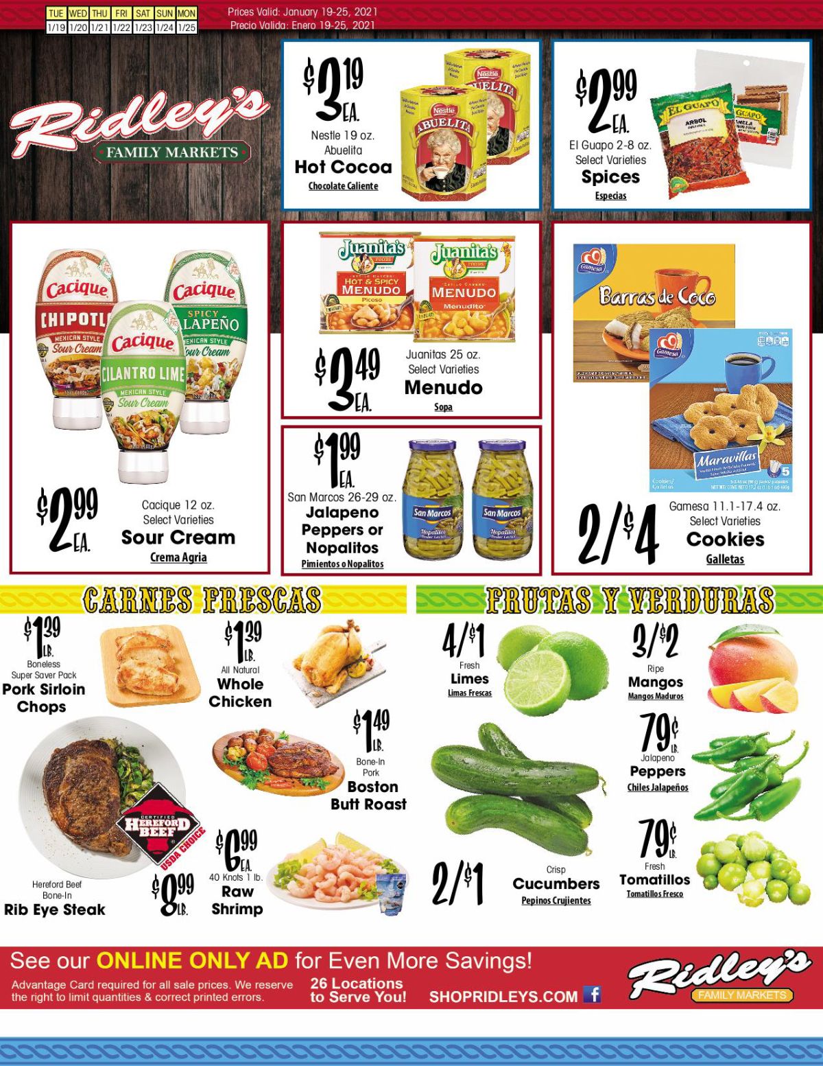 Ridley's Family Market Weekly Ad Flyer January 19 to January 25, 2021