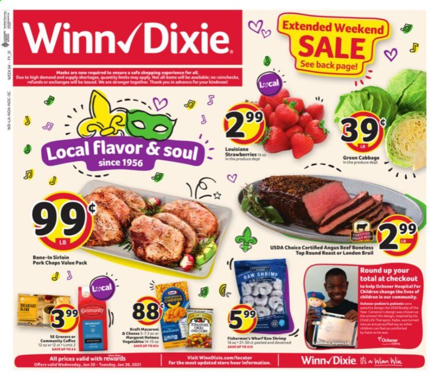 Winn Dixie (AL, FL, GA, LA, MS) Weekly Ad Flyer January 20 to January 26