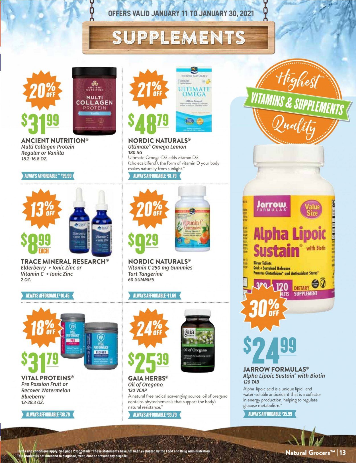Natural Grocers Weekly Ad Flyer January 11 to January 30