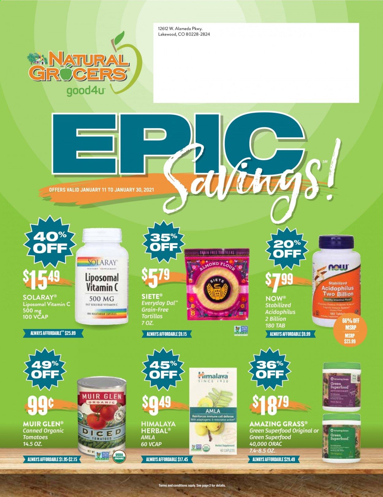 Natural Grocers Weekly Ad Flyer January 11 to January 30