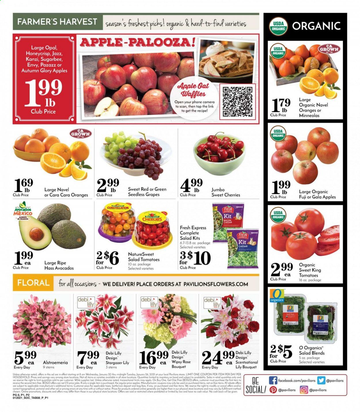 Pavilions (CA) Weekly Ad Flyer January 20 to January 26