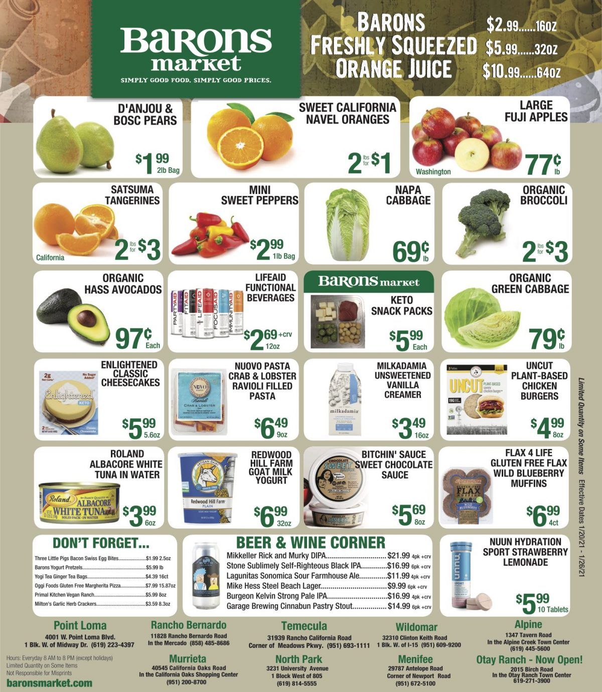 Barons Market Weekly Ad Flyer January 20 to January 26, 2021