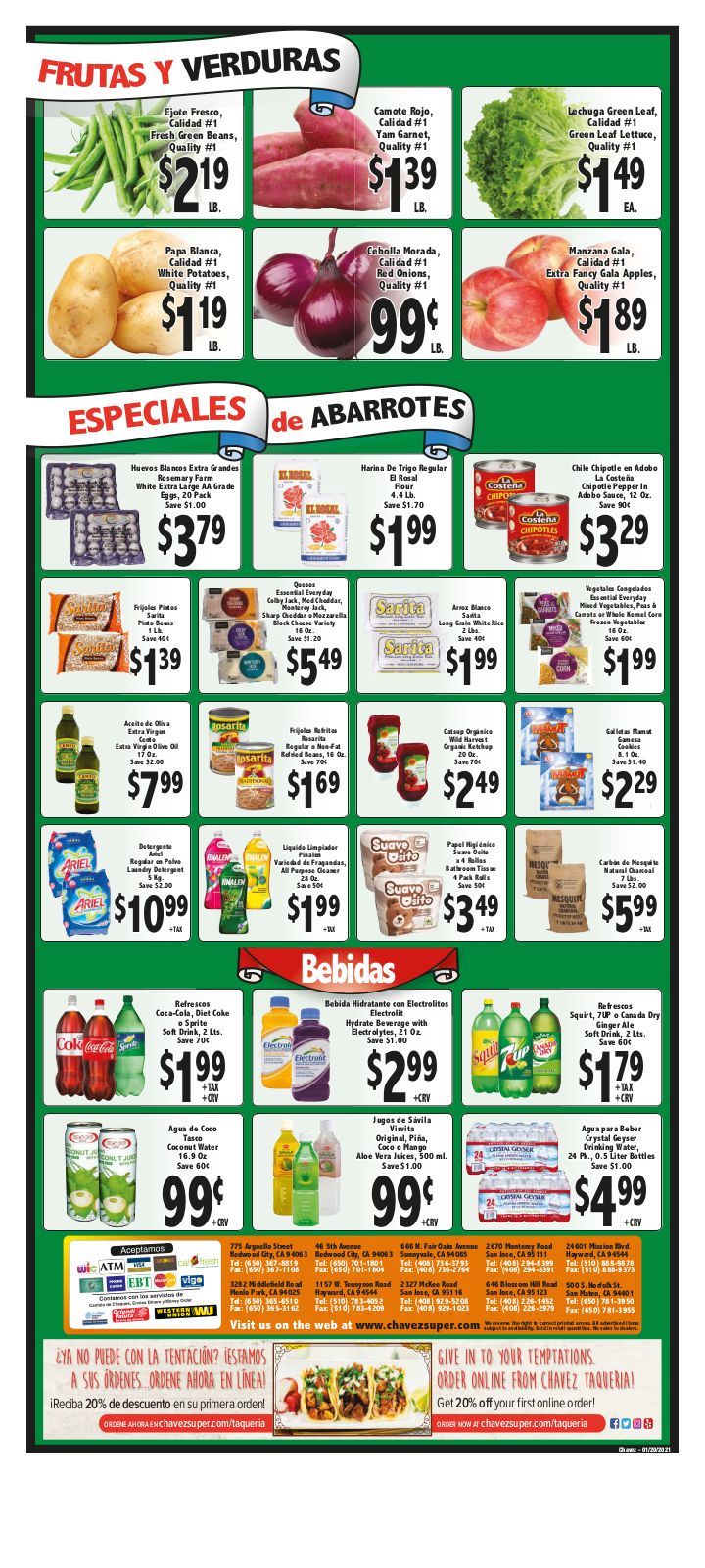 Chavez Weekly Ad Flyer January 20 to January 26, 2021