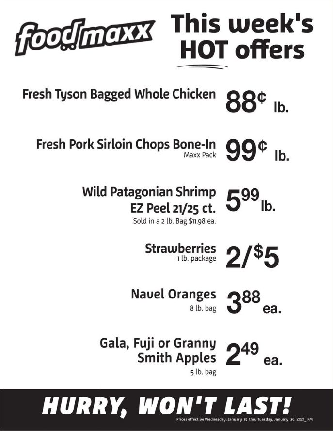 Foodmaxx Weekly Ad Flyer January 20 to January 26, 2021