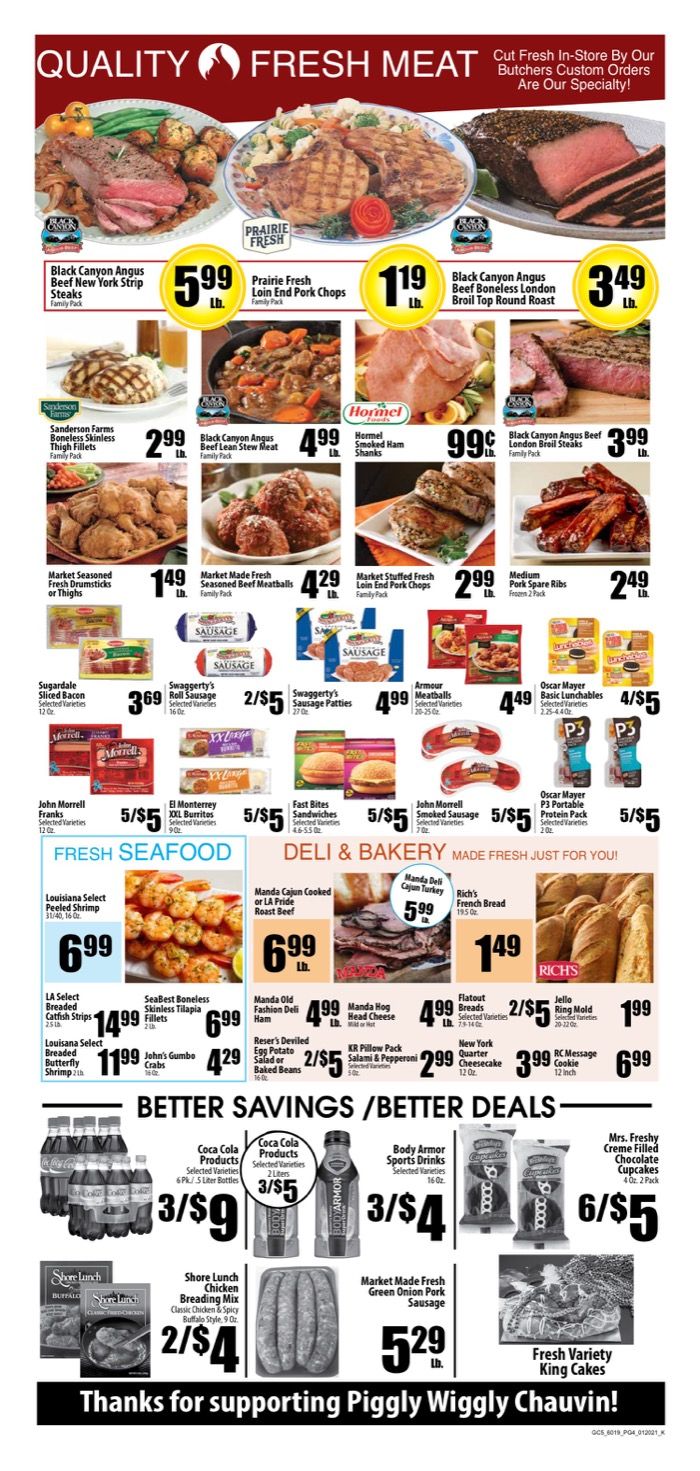 Piggly Wiggly (LA) Weekly Ad Flyer January 20 to January 26, 2021