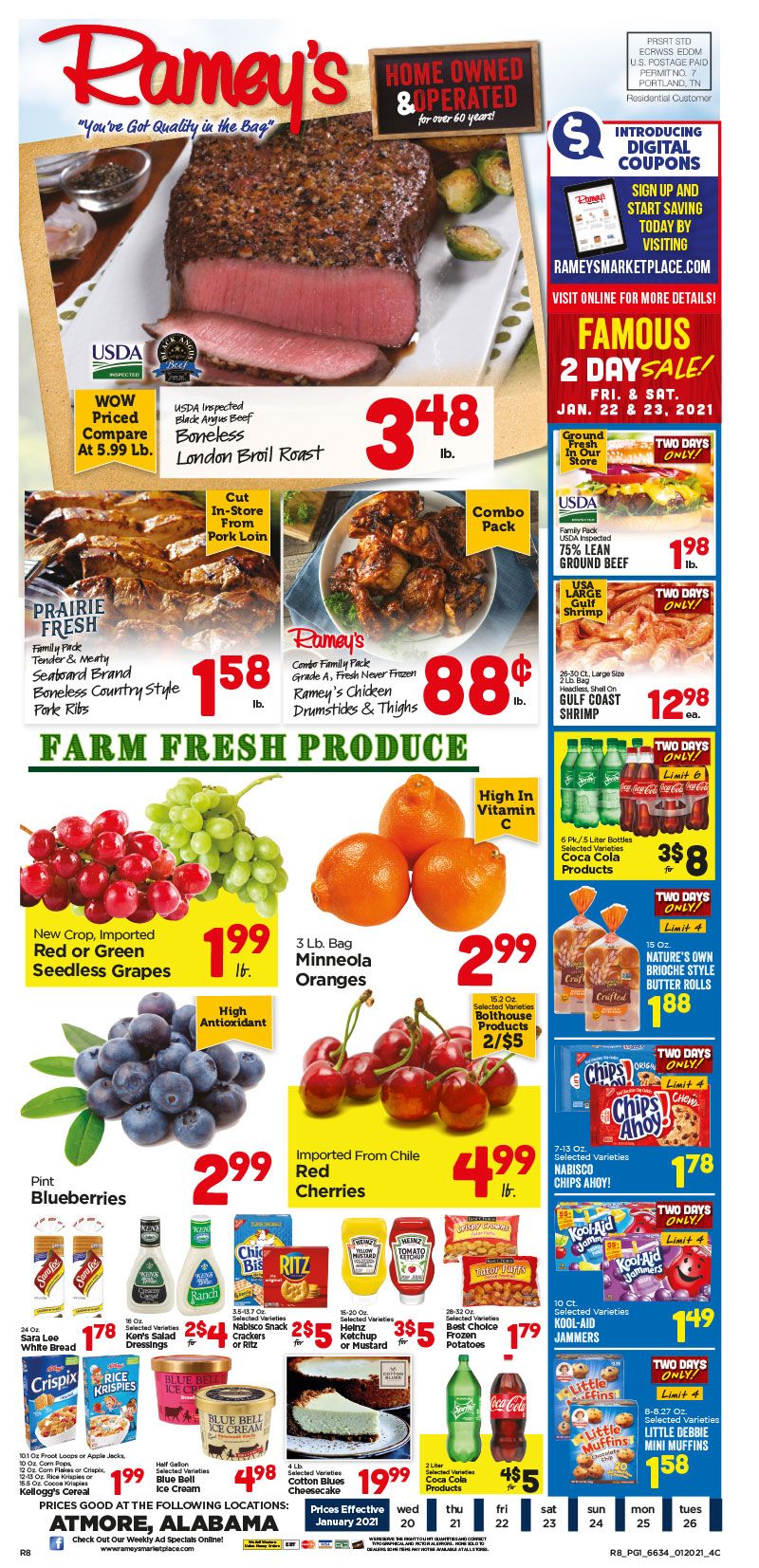 Ramey's Weekly Ad Flyer January 20 to January 26, 2021