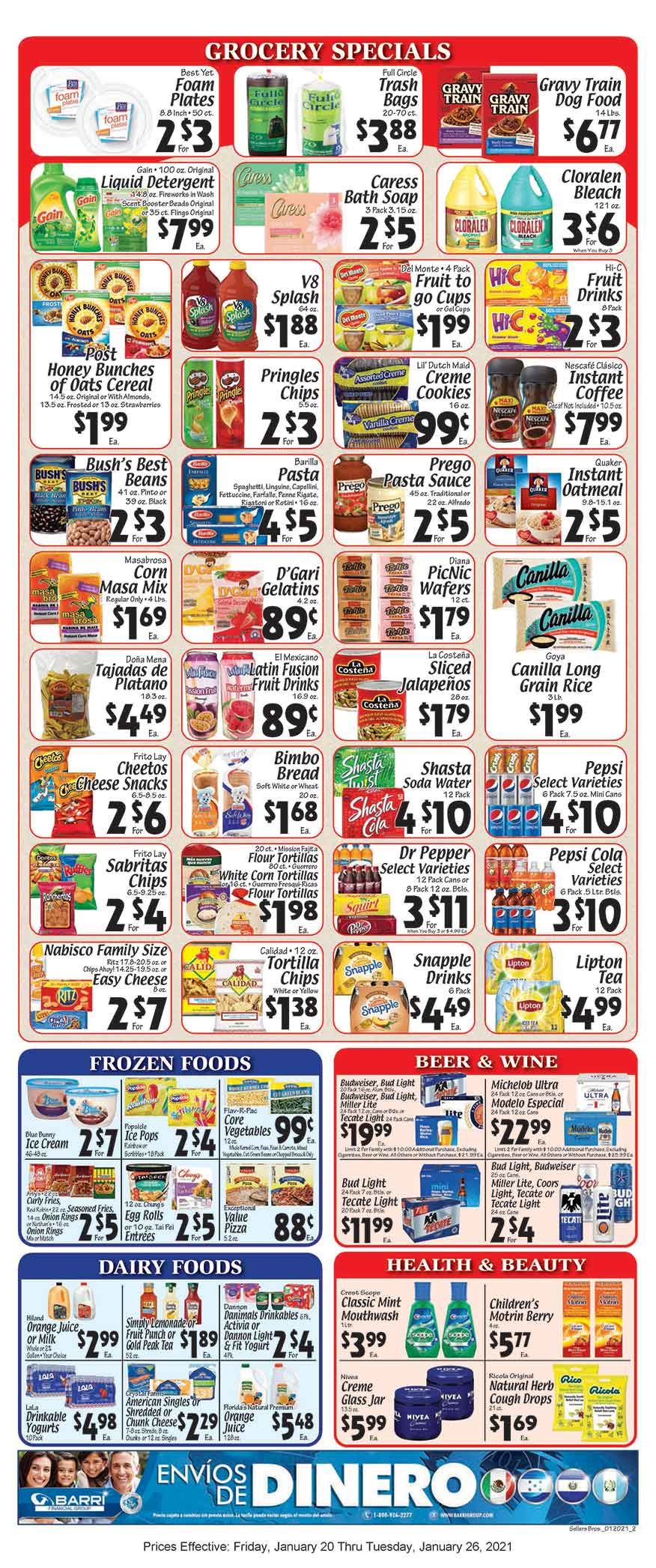 Sellers Bros Weekly Ad Flyer January 20 to January 26, 2021