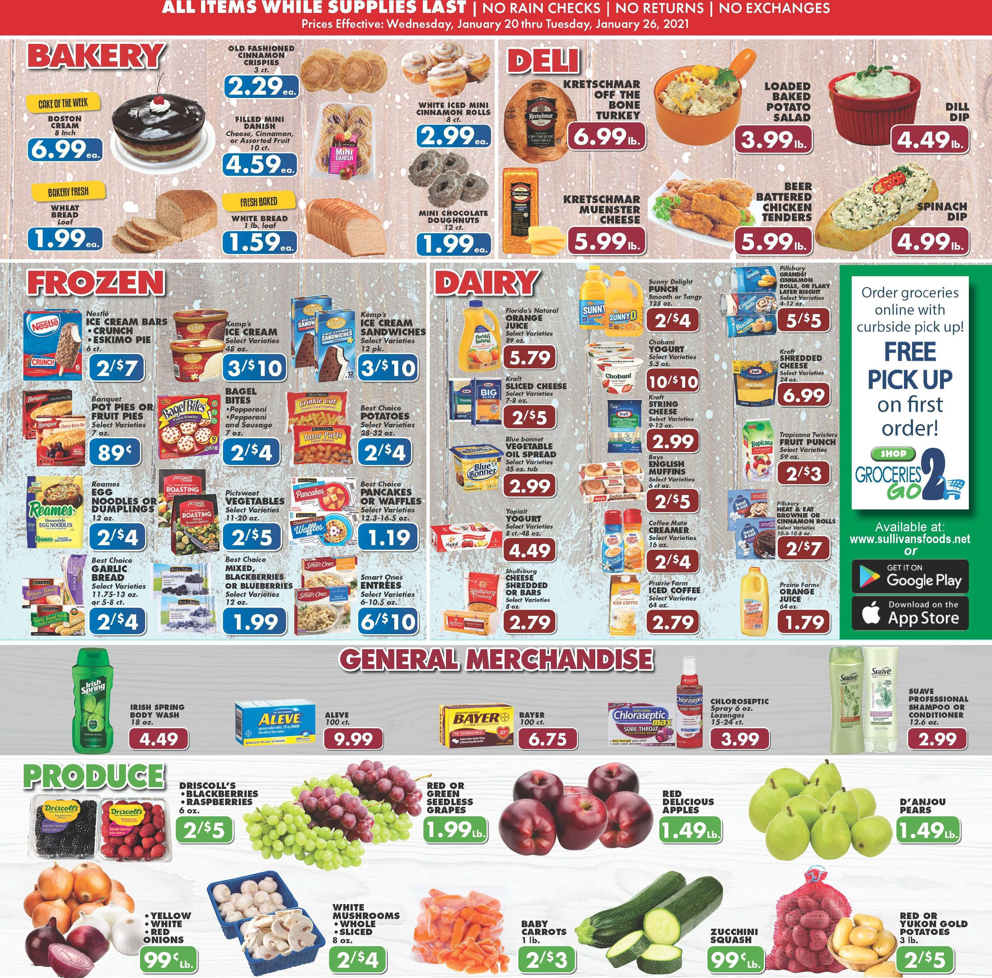 Sullivan's Foods Weekly Ad Flyer January 20 to January 26, 2021
