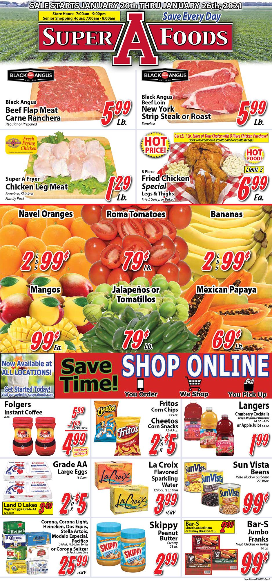 Super A Foods Weekly Ad Flyer January 20 to January 26, 2021