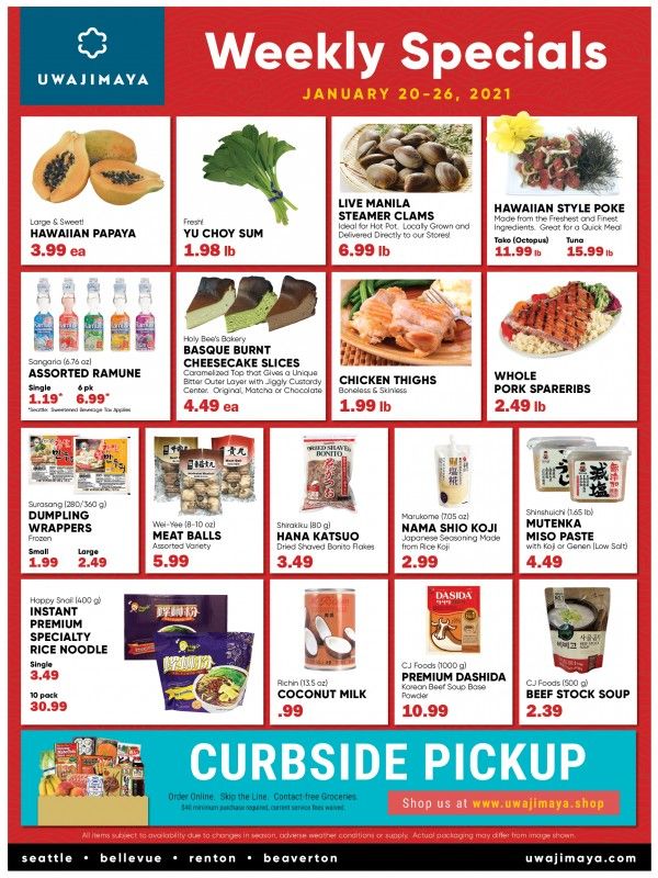 Uwajimaya Weekly Ad Flyer January 20 to January 26, 2021