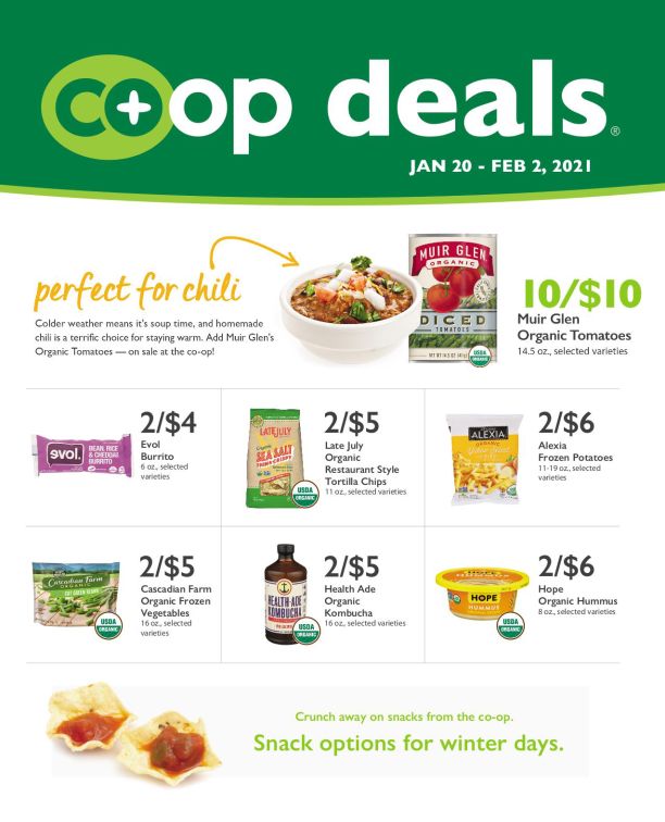 Wheatsville Food Coop Bieekly Ad Flyer January 20 to February 2, 2021