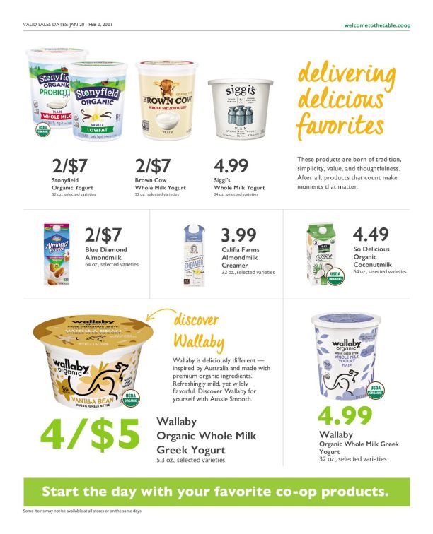 Wheatsville Food Coop Bieekly Ad Flyer January 20 to February 2, 2021
