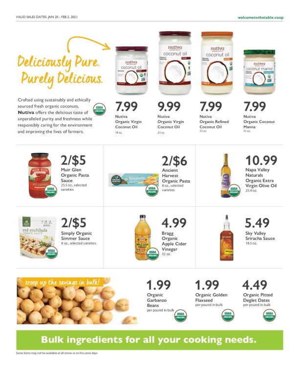 Wheatsville Food Coop Bieekly Ad Flyer January 20 to February 2, 2021