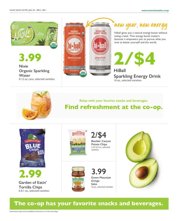 Wheatsville Food Coop Bieekly Ad Flyer January 20 to February 2, 2021