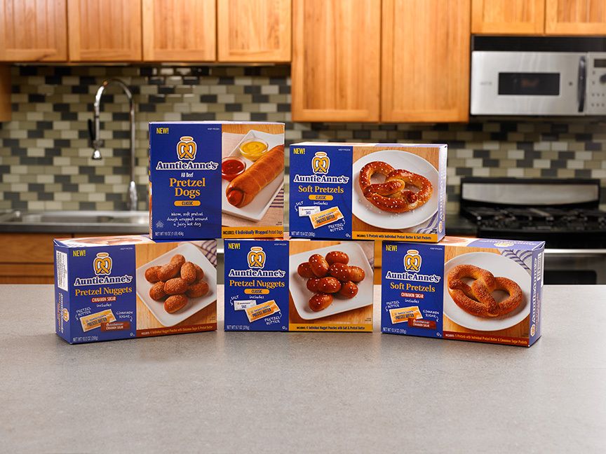 Auntie Anne's Frozen Pretzels and Baking Kits are Now Available at Your Local Grocery Store Auntie Anne's Frozen Pretzels and Baking Kits are Now Available at Your Local Grocery Store