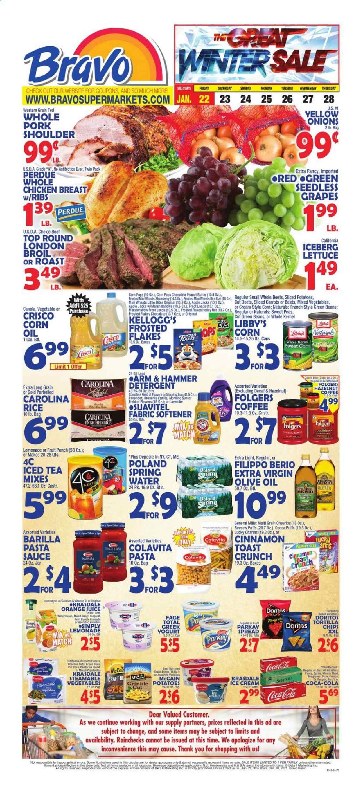 Bravo Supermarkets (CT, FL, MA, NJ, NY, PA, RI) Weekly Ad Flyer January 22 to January 28