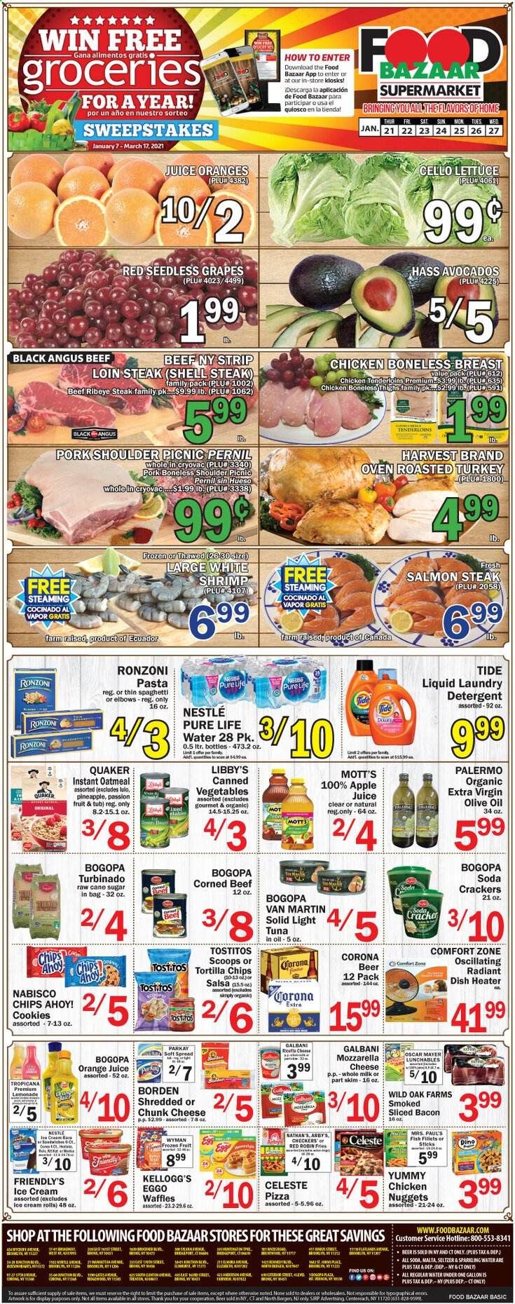 Food Bazaar (CT, NJ, NY) Weekly Ad Flyer January 21 to January 27