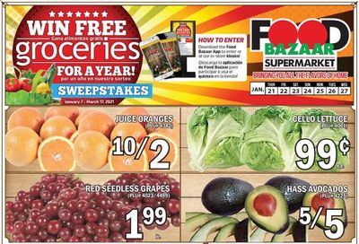 Food Bazaar (CT, NJ, NY) Weekly Ad Flyer January 21 to January 27