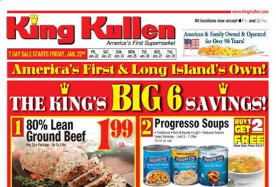 King Kullen Weekly Ad Flyer January 22 to January 28