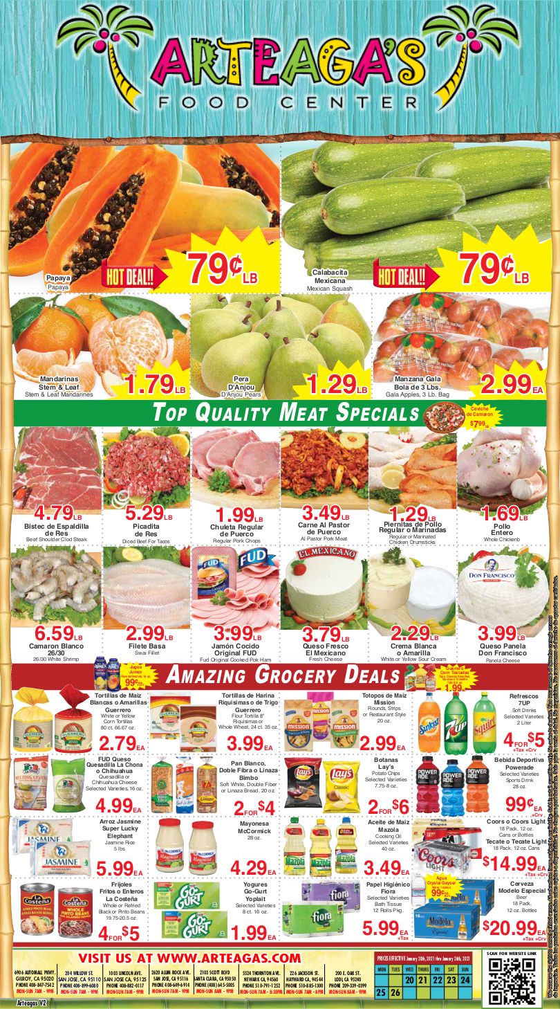 Artega's Weekly Ad Flyer January 20 to January 26, 2021