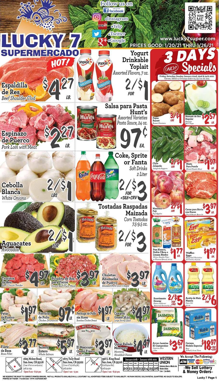 Lucky 7 Supermarket Weekly Ad Flyer January 20 to January 26, 2021