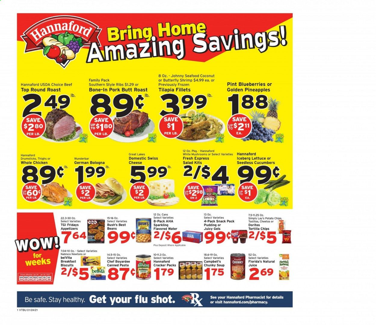 Hannaford (VT) Weekly Ad Flyer January 24 to January 30