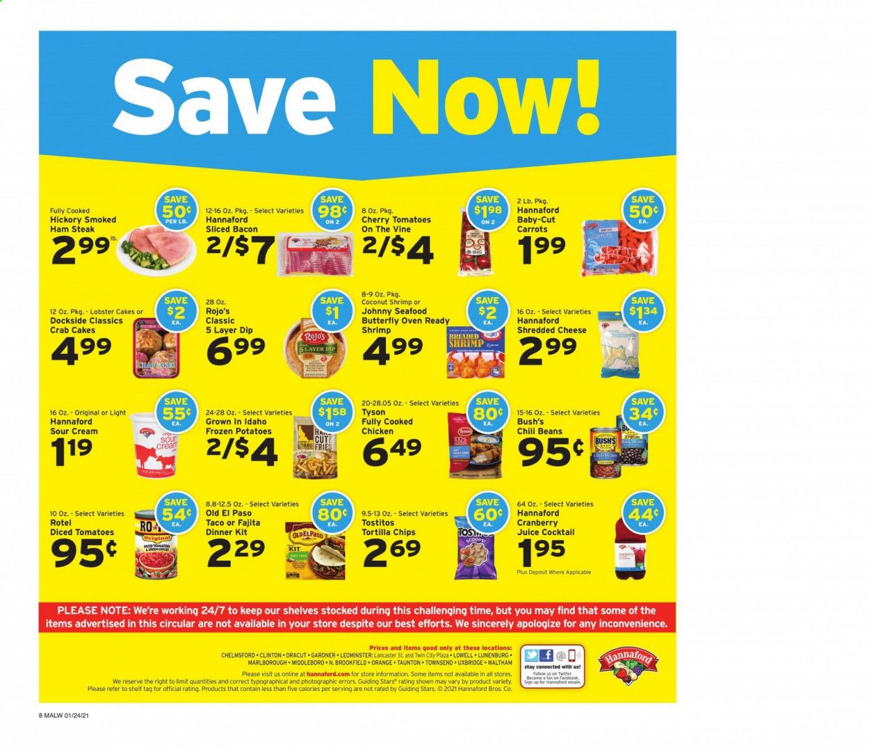 Hannaford (MA) Weekly Ad Flyer January 24 to January 30