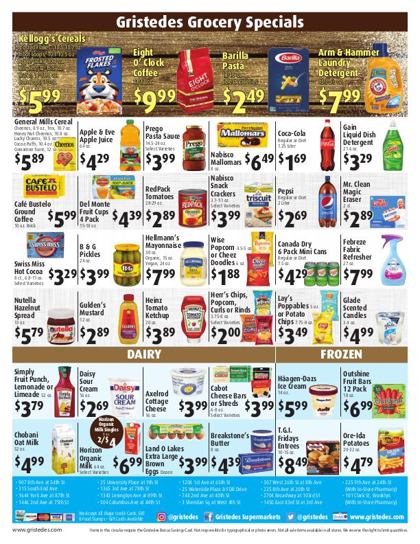 Gristedes Weekly Ad Flyer January 22 to January 28, 2021