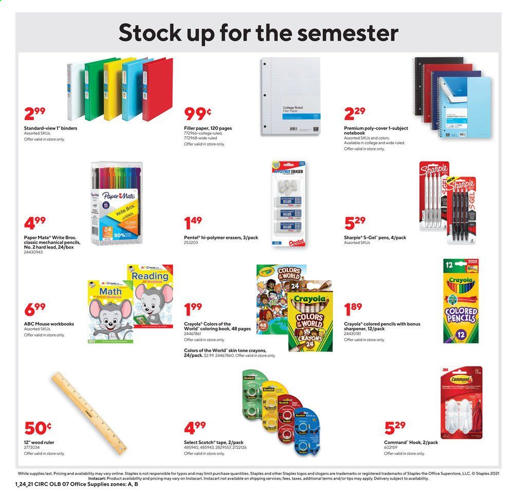 Staples Weekly Ad Flyer January 24 to January 30
